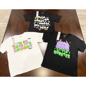 3 Cute Youth Halloween T-Shirts (Youth Size Small) - NEW